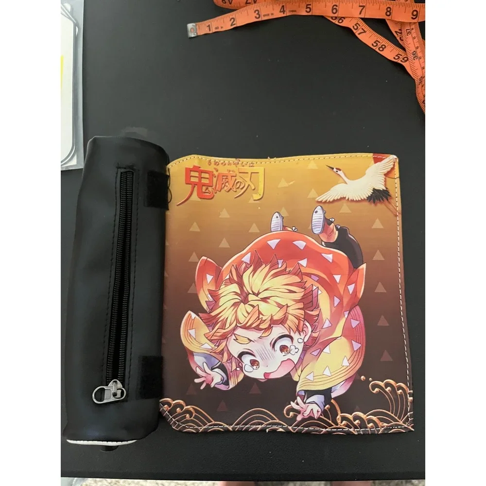 Demon Slayer Zenitsu Agatsuma Roll-Up Pencil Case Pouch La Bagagerie Orange